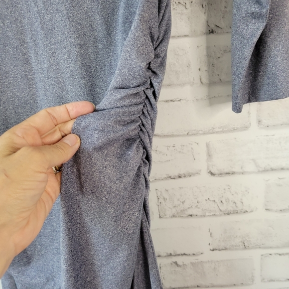 Pink Blush Maternity Dress W/ Ruched Sides Heather Gray SZ S - Picture 11 of 12